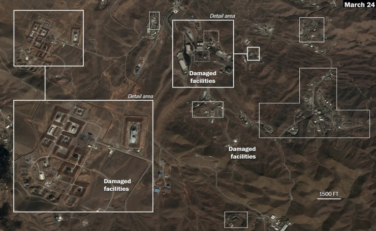 Ảnh vệ tinh hé lộ mức độ thiệt hại của các cơ sở tên lửa Iran - 1