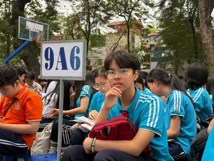 Học sinh Trường THCS Đống Đa (Hà Nội) trong chương trình tư vấn tuyển sinh lớp 10 năm nay