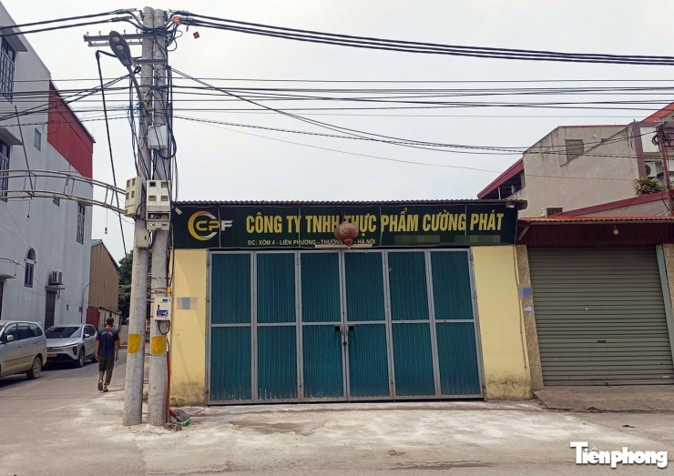 Công ty TNHH thực phẩm Cường Phát, đơn vị tuồn thịt lợn bệnh ra thị trường (ảnh: Thanh Hà)