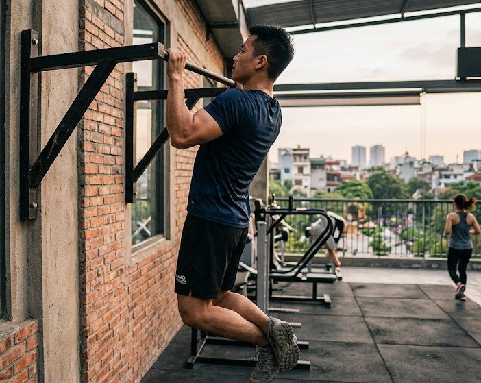 Kéo xà là bài tập nâng cao, tác động mạnh đến cơ lưng, vai và tay trước.