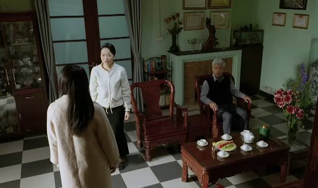 Minh Kiên có lần đầu ra mắt gia đình Lam Anh. Ảnh VTV