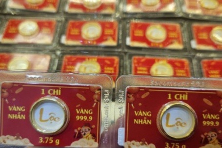 Cuối ngày 31-3, giá vàng nhẫn trơn giảm nhanh
