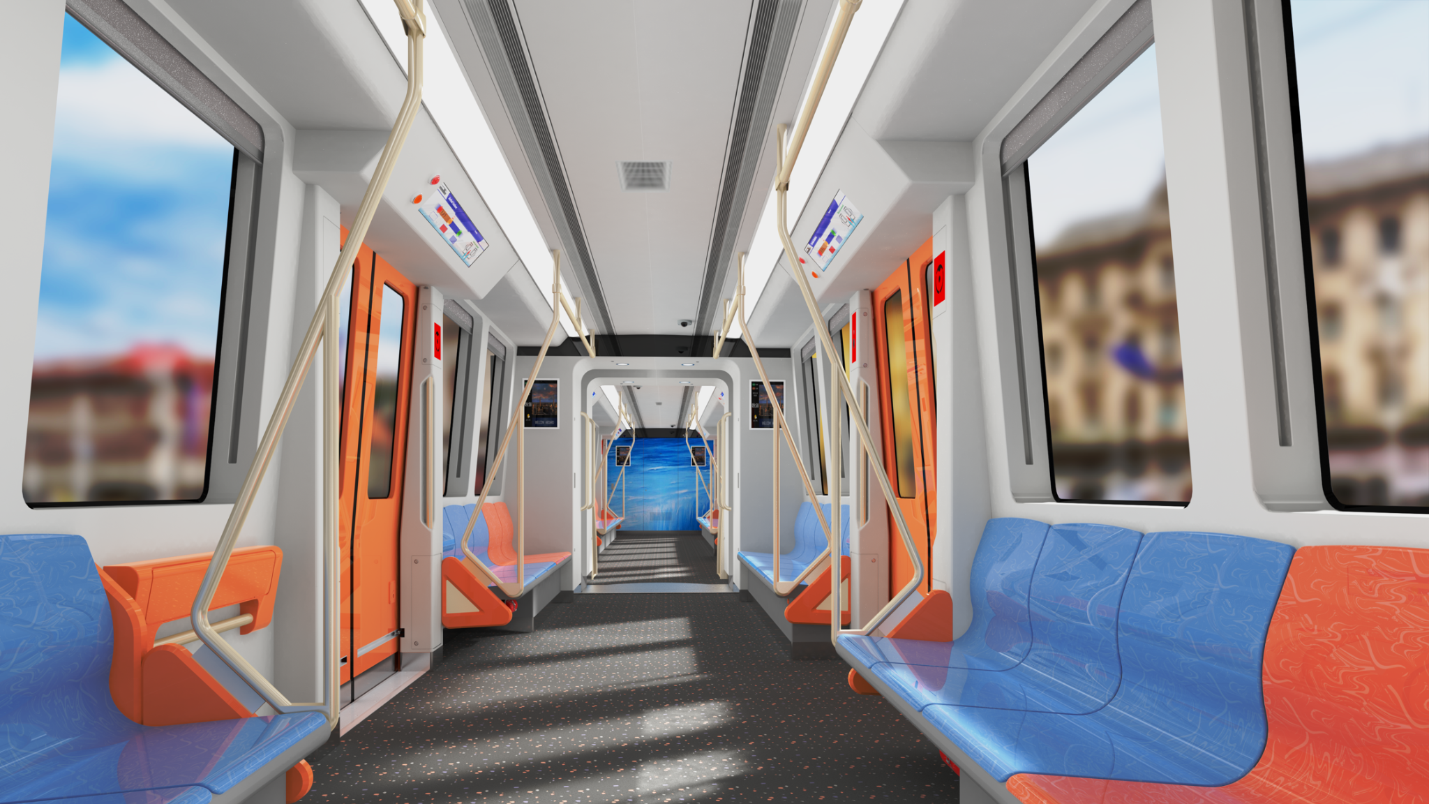 Khoang tàu ưu tiên sự tiện nghi với tầm nhìn rộng mở.