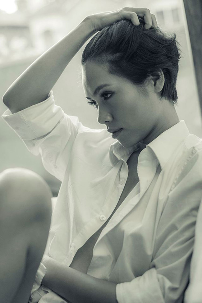 Cô đã cắt phăng mái tóc dài của mình và thực hiện một bộ ảnh thời trang táo bạo