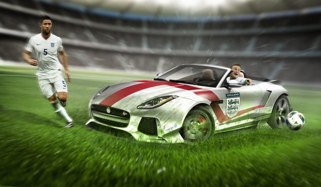 4. Anh: Jaguar F-Type

Giống như các cầu thủ thuộc đội tuyển quốc gia Anh, chiếc Jaguar F-Type cũng rất nổi bật và là một thương hiệu siêu xe đình đám trong làng xế hộp thế giới. Và nó được dẫn dắt bởi đội trưởng Rooney.