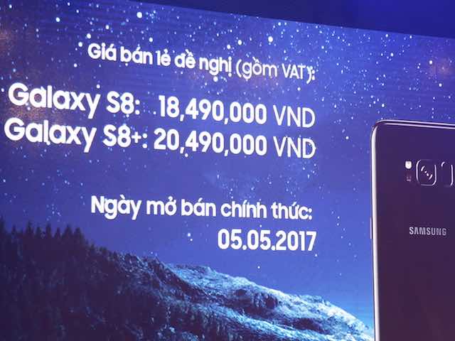 Samsung công bố giá bán Galaxy S8 và S8+ tại Việt Nam