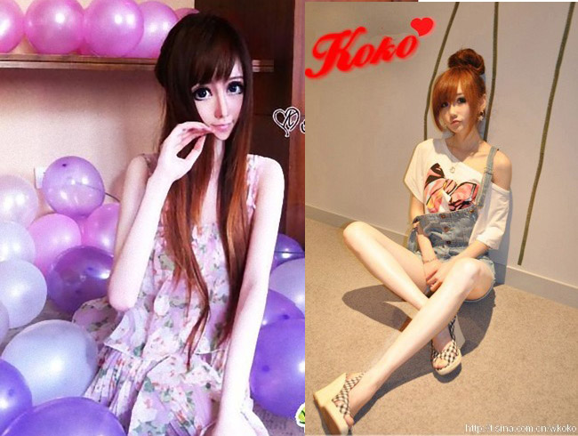 Bên cạnh đôi mắt, chiếc cằm nhọn của Koko cũng khiến người khác giật mình bởi &#34;quá nhọn&#34;.&nbsp;