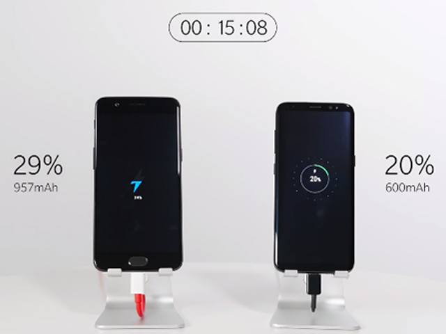 OnePlus 5 và Samsung Galaxy S8: ”Ai” sạc nhanh hơn?