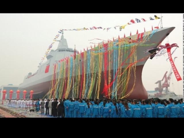 TQ hạ thủy tàu khu trục tên lửa 1 vạn tấn, mạnh nhất nhì châu Á
