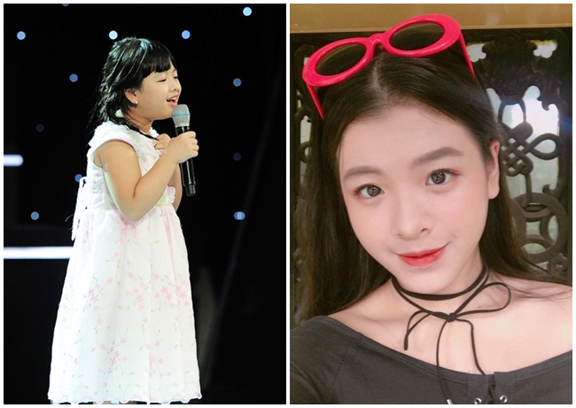 Cô bé Hồng Khanh - con gái diễn viên Chiều Xuân - tham gia The Voice Kids mùa đầu tiên (2013) khi mới lên 9 tuổi. Sau gần 5 năm, cô bé đã lột xác trở thành thiếu nữ xinh xắn, phổng phao.