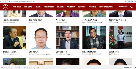 Hai nhà khoa học Việt Nam được vinh danh tốp 100 Châu Á - 2