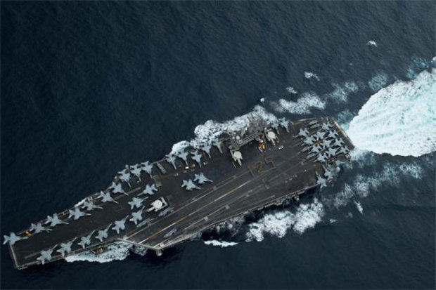 Tàu Liêu Ninh tập trận, Mỹ điều tàu sân bay đến “nắn gân” - 1