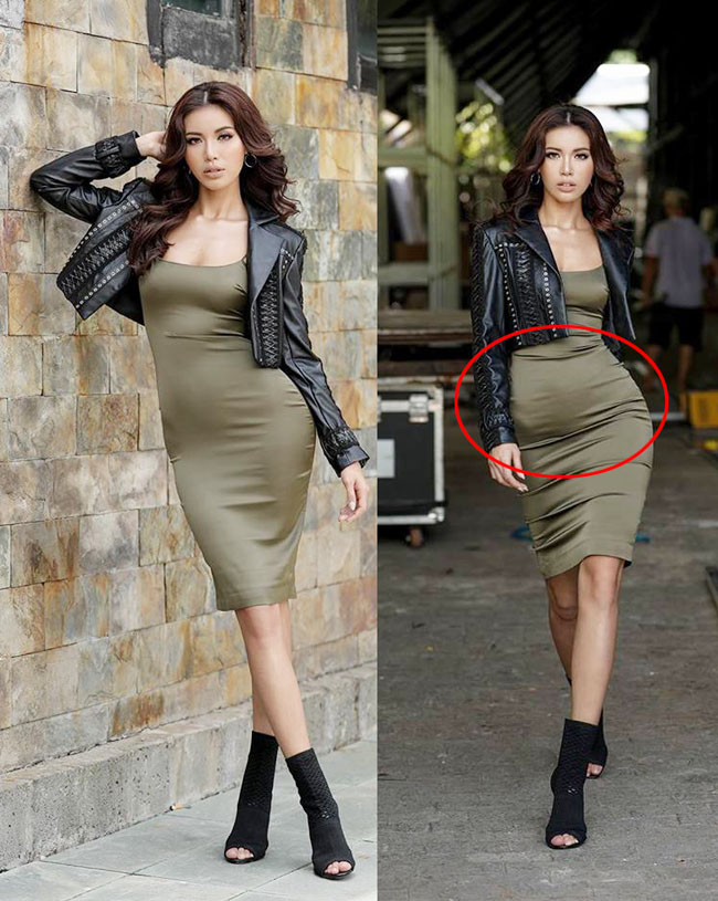 Minh Tú nổi tiếng là siêu mẫu có vóc dáng đẹp nhất nhì làng mẫu Việt. Tuy nhiên, cô lại bị "trừ điểm" khi mặc chiếc váy này. 