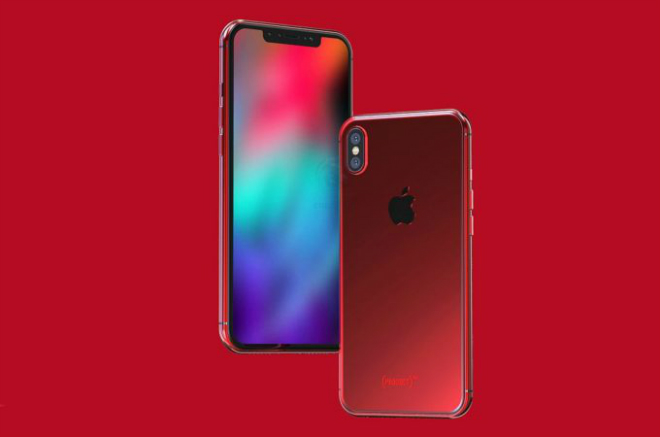 Quá đẹp bản concept iPhone X, iPhone X+ nhuốm màu đỏ rực rỡ - 1