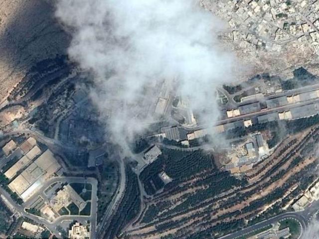 Hình ảnh tan hoang ở khu vực chứa vũ khí hóa học của Syria