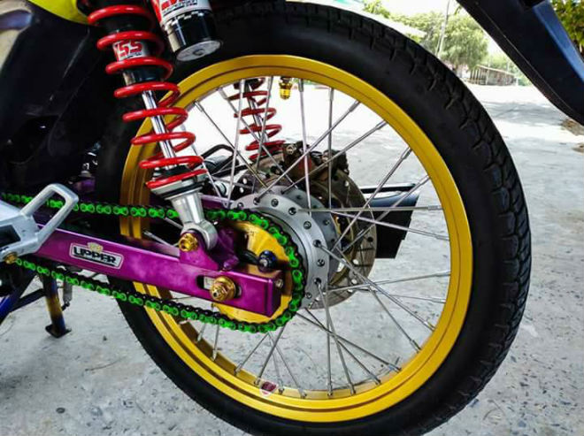 Ngắm Honda Wave S xanh độ vành vàng đẹp lung linh - 7