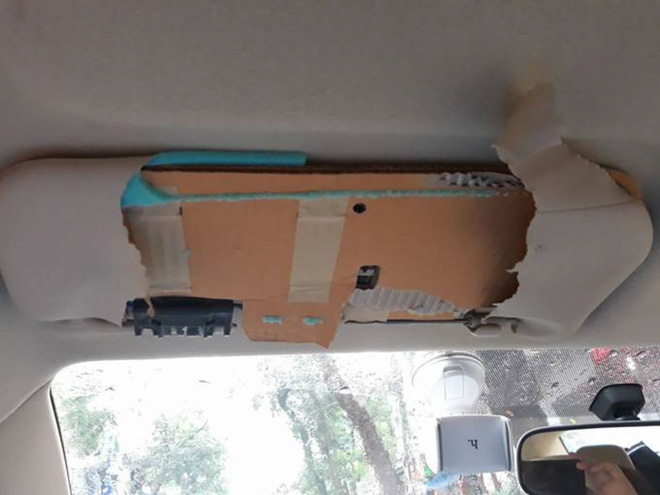 Sự thật về tấm che nắng trên Toyota Vios làm từ bìa carton - 1