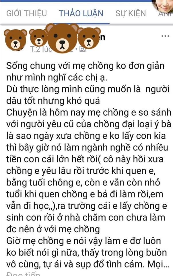 Dân mạng hiến kế để cô gái trẻ đối phó với việc bị mẹ chồng so sánh với người yêu cũ - 1