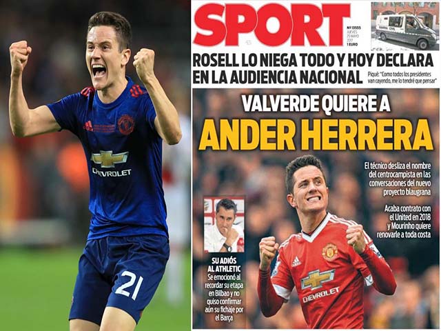 Bóng đá - Chuyển nhượng MU: Ander Herrera có thể gia nhập Barca