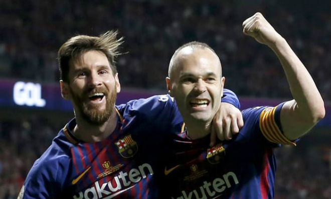 Barcelona vô địch Cúp Nhà vua: Suarez - Messi &#34;bung lụa&#34;, Iniesta bật khóc - 9