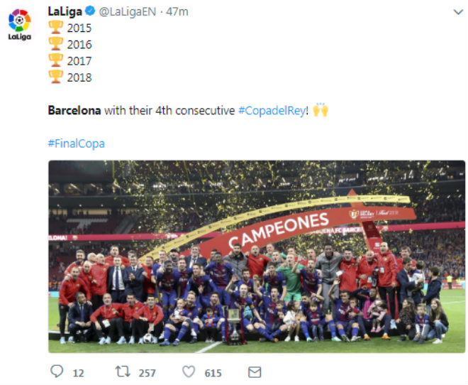 Barcelona vô địch: La Liga ngợi ca “kỷ niệm 30”, báo chí thế giới tri ân Iniesta - 1