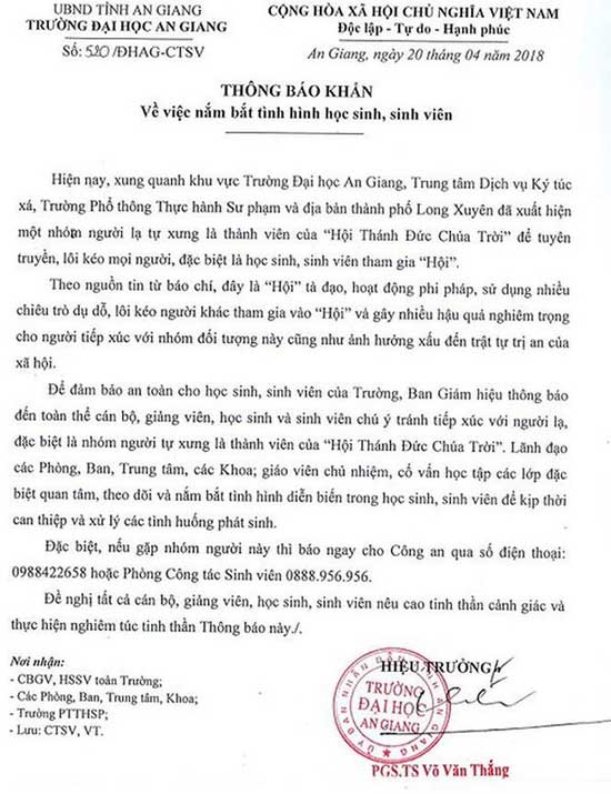Nóng 24h qua: Công an điều tra vụ Hội thánh Đức chúa trời “vươn vòi bạch tuộc” ở miền Tây - 1
