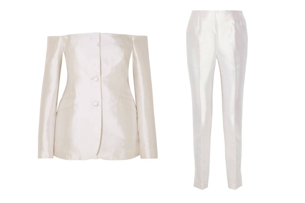 8 đồ bộ tuyệt đẹp cho nàng ghét mặc váy trong ngày cưới - 2