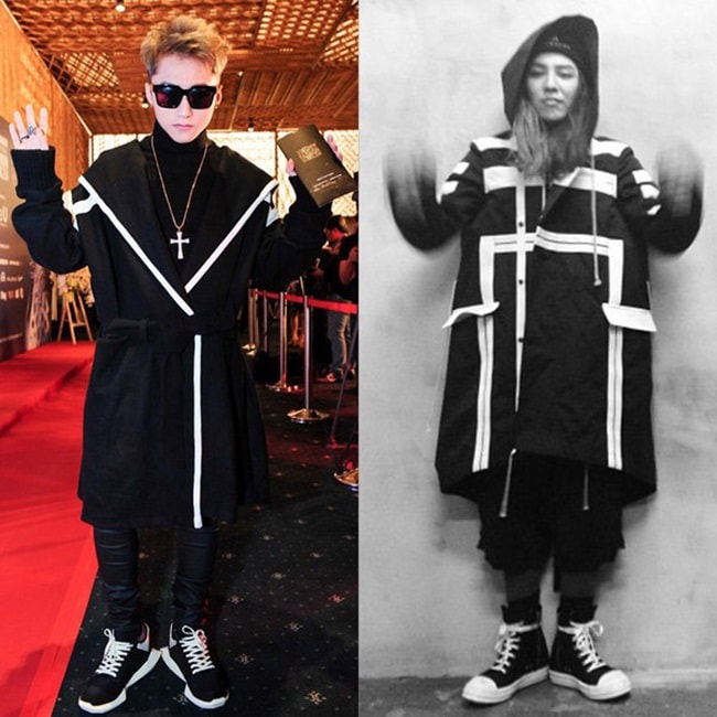Một thời gian dài, chàng ca sĩ quê gốc Thái Bình chị chỉ trích nặng nề vì cố tình "đạo nhái" trang phục của nam ca sĩ Hàn Quốc G-Dragon.