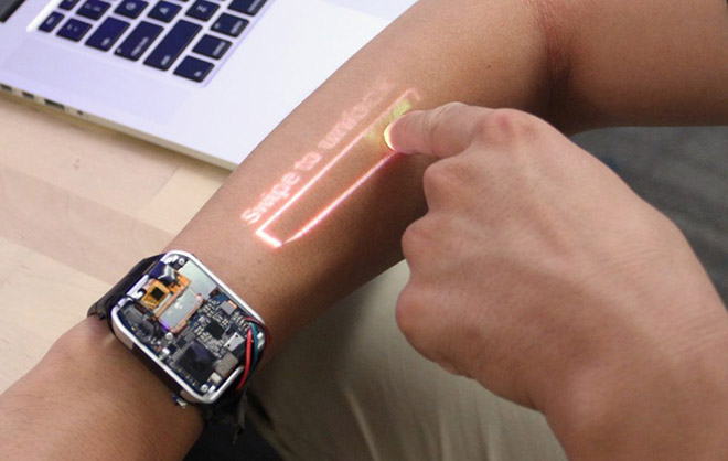Lạ mắt smartwatch biến cánh tay thành màn hình cảm ứng - 1