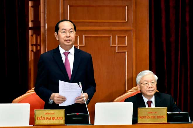 Chủ tịch nước Trần Đại Quang điều hành ngày đầu Hội nghị T.Ư 7 - 1