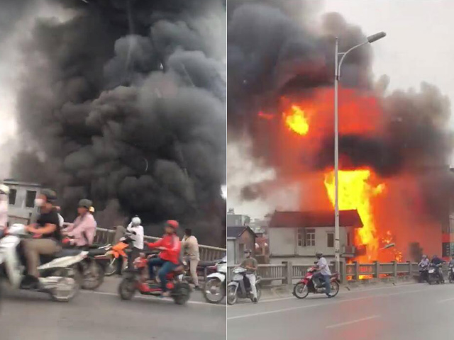 HN: Cháy lớn sát cầu Vĩnh Tuy, cụ bà 96 tuổi tử vong