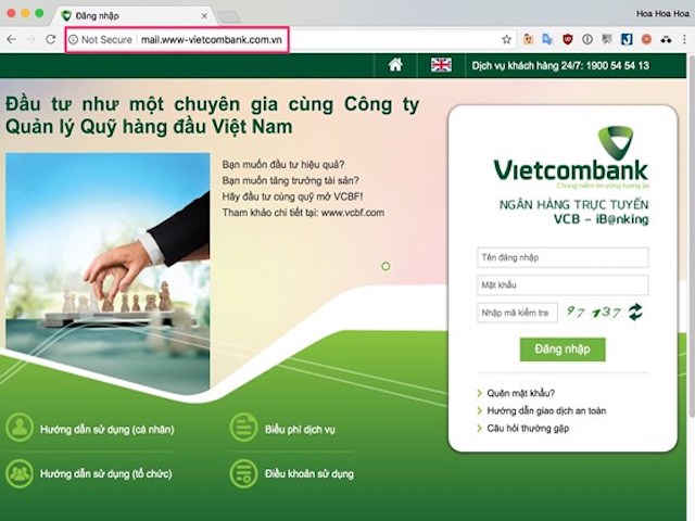 Công nghệ thông tin - Liên tiếp xuất hiện nhiều trang web ngân hàng giả mạo