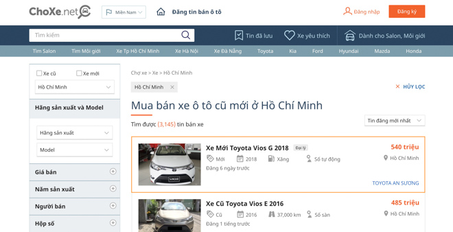 Top 5 trang web mua bán ôtô uy tín nhất Việt Nam năm 2018 - 1