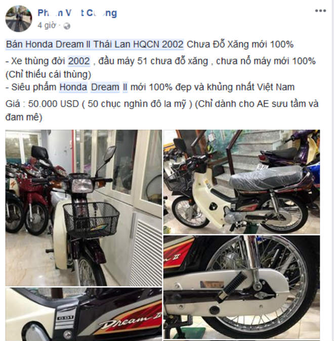 SỐC: Honda Dream II Thái Lan chưa đổ xăng, hét giá 1,2 tỷ đồng - 1