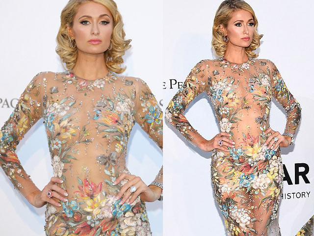 Paris Hilton lộ nhẫn đính hôn 43 tỷ đồng ở tiệc amfAR