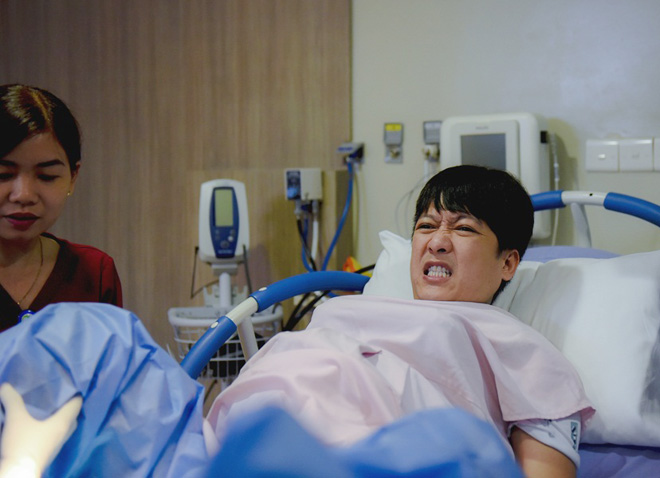 Trường Giang đau đớn tái mặt khi thử mang bầu, sinh con - 5