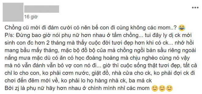 “Chồng cũ mời đám cưới có nên bế con đi cùng?”: Câu hỏi khiến dân mạng dậy sóng - 2