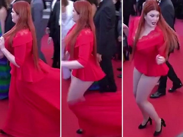 Người mẫu Nga tuột váy lộ vòng ba trên thảm đỏ Cannes
