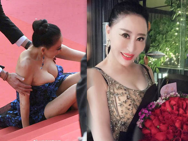 Bí quyết làm đẹp - Đôi mắt trang điểm kỳ dị của hoa hậu Trung Quốc vồ ếch ở Cannes