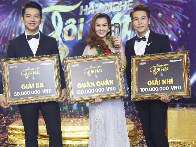 Võ Hạ Trâm đăng quang “Hãy nghe tôi hát”, chia 50 triệu đồng cho Mai Quốc Việt