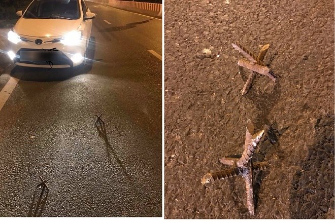 Đinh sắt “khủng” vương vãi trên quốc lộ khiến nhiều tài xế khóc thét - 1