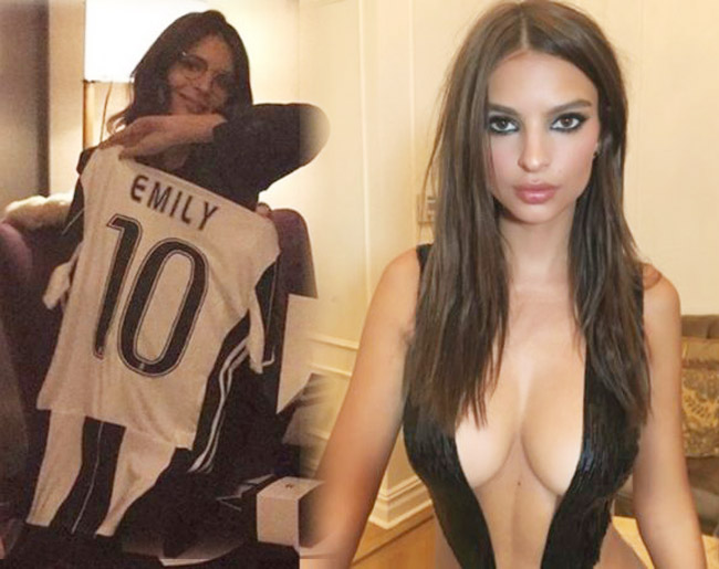 Emily Ratajkowski sinh năm 1991, là người mẫu Mỹ nổi tiếng với gần 18 triệu lượt người theo dõi trên instagram. Cô được biết như một fan cuồng của đội Juventus. Mỗi khi có trận đấu lớn, người đẹp lại không tiếc mình chụp ảnh gợi cảm để cổ vũ. 