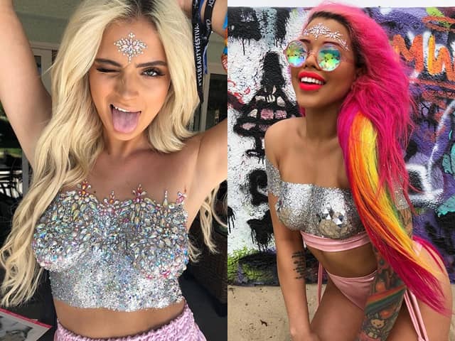 Xu hướng thời trang - "Nóng rẫy" xem các cô nàng "mặc như không" với trang phục bằng nhũ