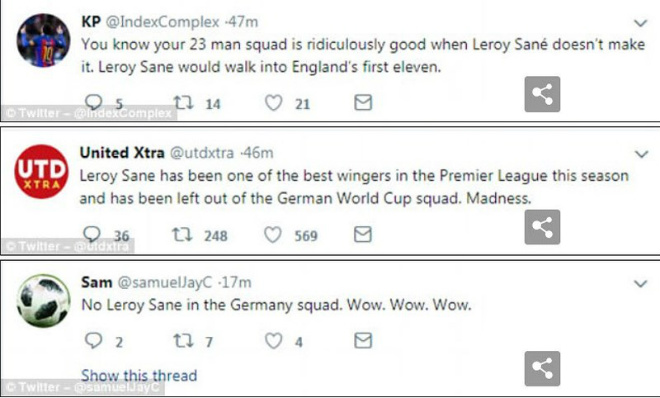 Thế giới giận dữ, than khóc vì Sane bị Đức loại khỏi World Cup - 5