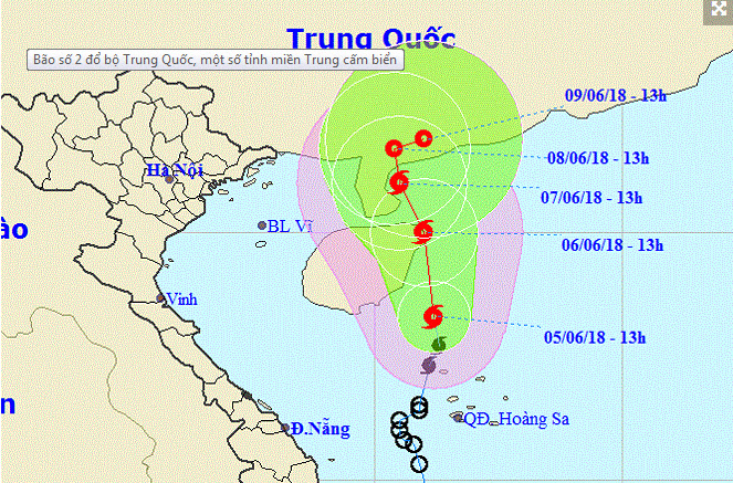Bão số 2 đổ bộ Trung Quốc, một số tỉnh miền Trung cấm biển - 1
