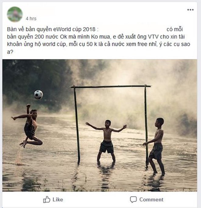 Dân mạng kêu gọi góp tiền mua bản quyền World Cup 2018 và những phản ứng sau đó... - 1