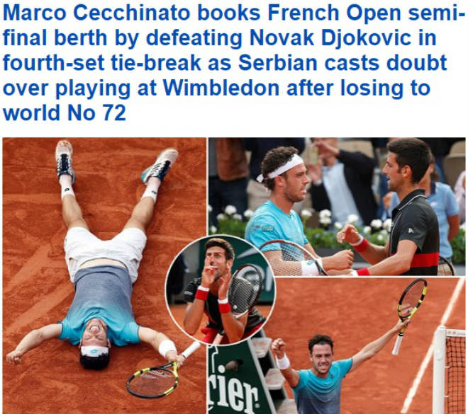 Địa chấn Roland Garros: Djokovic bị loại, báo chí sốc với tay vợt từng bán độ - 1