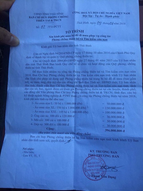 Thái Bình nói gì về việc xin mua áo mưa giá 1 triệu đồng? - 2