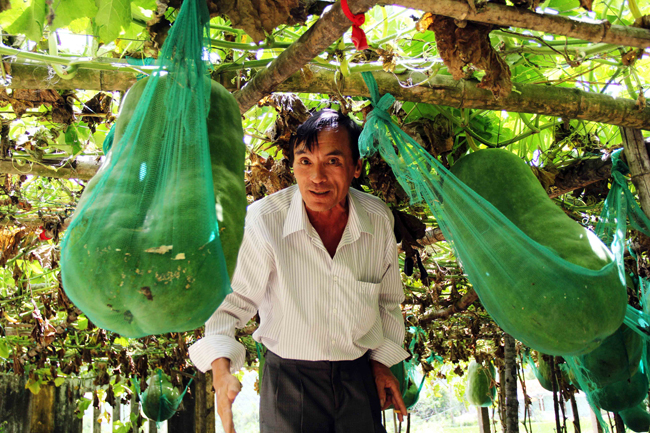 Tích xưa kể lại rằng, có một người khổng lồ đã gánh hai quả núi ngăn dòng thủy quái, đến nơi này thì đòn gánh gãy nên núi rơi xuống. Mùa lũ, đất núi lở theo nước chảy ồ ạt xuống lòng sông, lắng lại phù sa. Đến giờ, khu vực xã Mỹ Thọ vẫn là vùng trũng, mỗi năm được bồi đắp phù sa nên đất ở đây rất phì nhiêu.