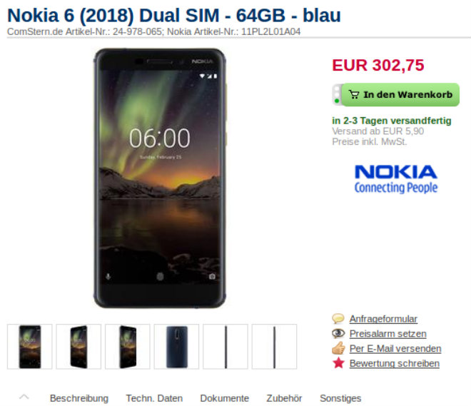 Nokia 6.1 RAM 4GB âm thầm ra mắt, giá 8,1 triệu đồng - 1